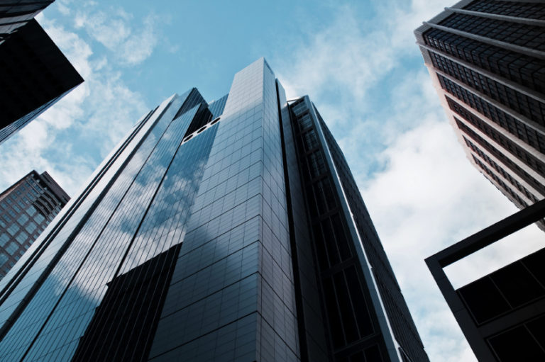 Office towers representing a new business