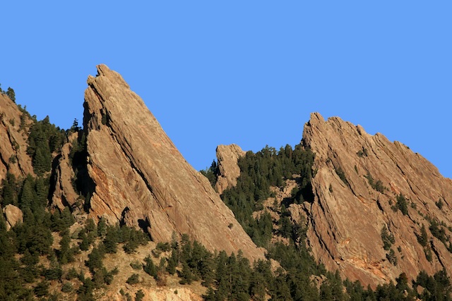 The Flatirons above Boulder, Colorado